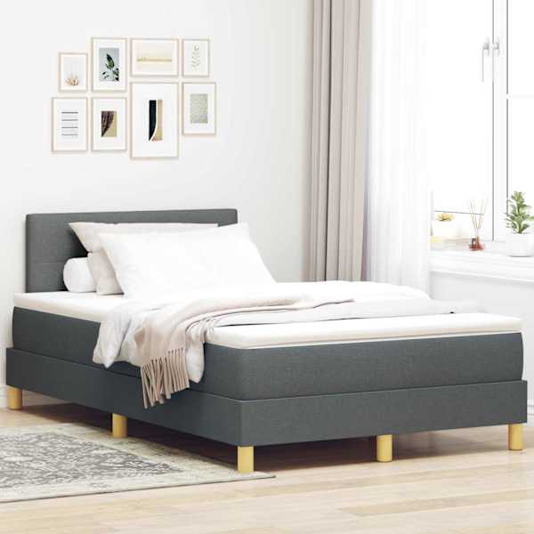 Kontinentaalvoodi, tumehall, 120 × 190 cm, kangas — mudel 3338903