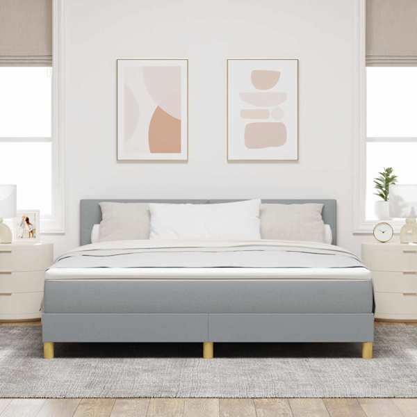 Kontinentaalvoodi, helehall, 180 × 200 cm, kangas — mudel 3338937