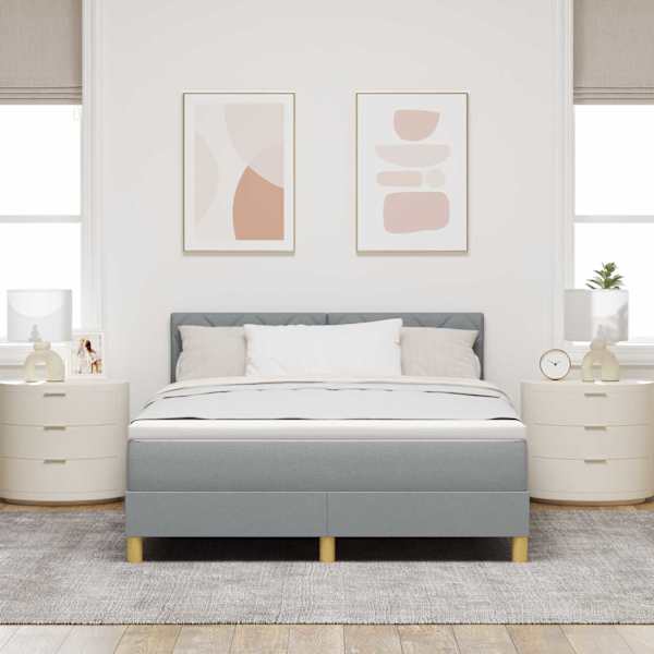 Kontinentaalvoodi, helehall, 140 × 190 cm, kangas — mudel 3338993