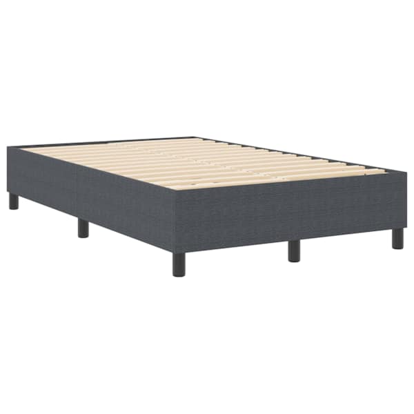 Voodiraam, tumehall, 120 × 190 cm, kangas — mudel 3337398