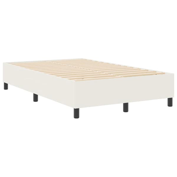 Voodiraam, kreemjasvalge, 120 × 190 cm, kangas — mudel 3337399