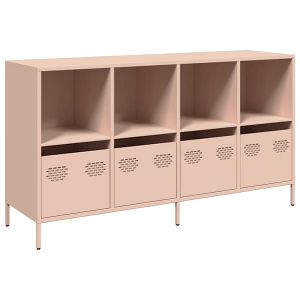 Puhvetkapp, roosa, 135 × 39 × 73,5 cm, külmvaltsitud teras
