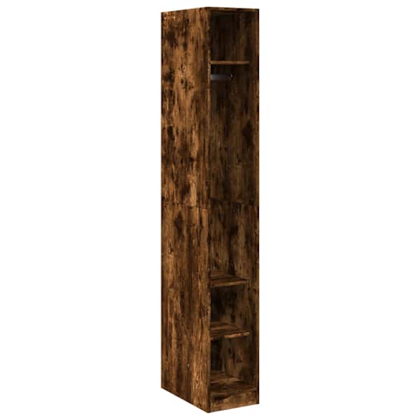 Riidekapp, suitsutatud tamm, 30 × 50 × 200 cm, tehispuit