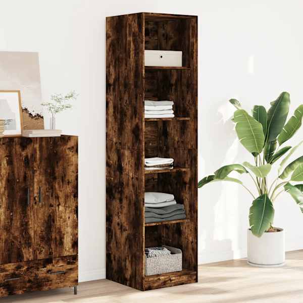 Garderoob suitsutatud tamm 50 × 50 × 200 cm tehispuit