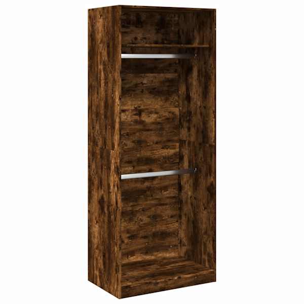 Riidekapp, suitsutatud tamm, 80 × 50 × 200 cm, tehispuit
