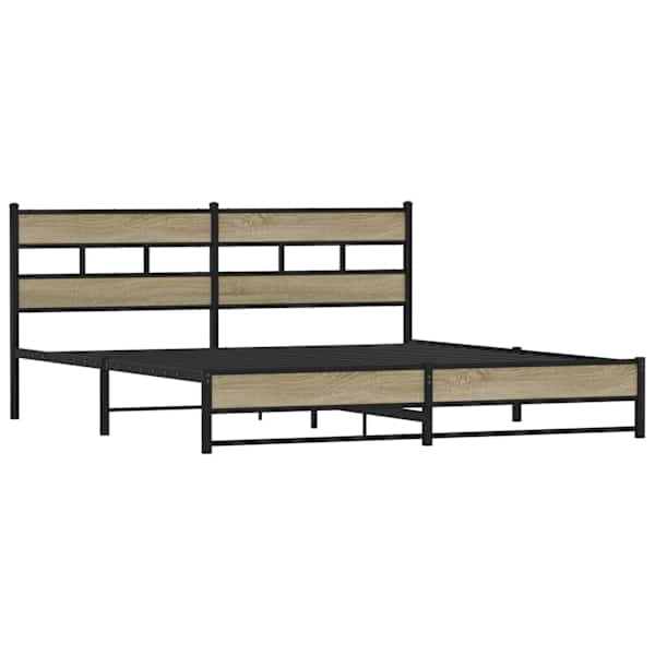 Voodiraam, sonoma tamm, 183 × 213 cm, metall — mudel 3308500