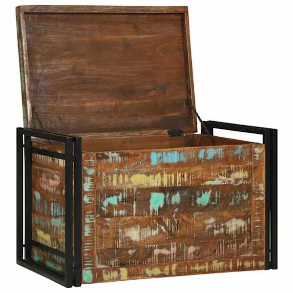 Salvestuskarp Pruun ja must 80 × 50 × 50 cm taastatud puit