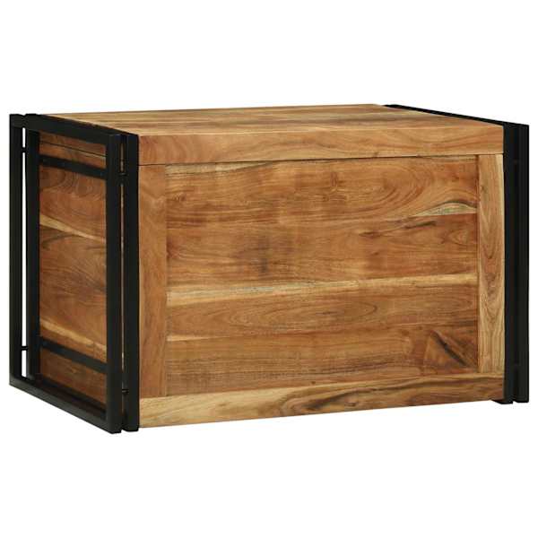 Salvestuskarp Pruun ja must 80 × 50 × 50 cm Akaatsiapuit