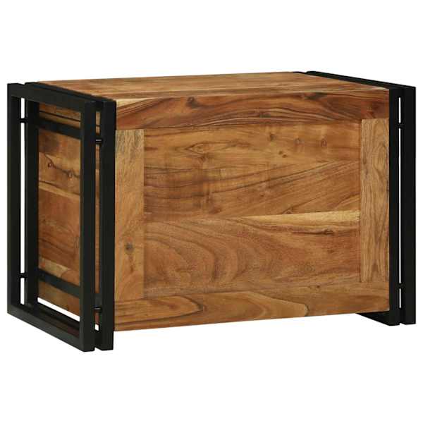 Salvestuskarp Pruun ja must 60 × 40 × 41 cm Tugev akatsiapuu