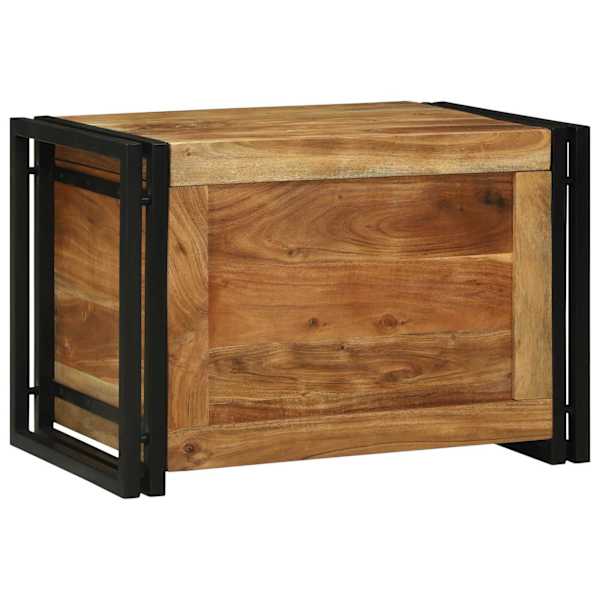 Salvestuskarp Pruun ja must 60 × 40 × 41 cm Tugev akatsiapuu
