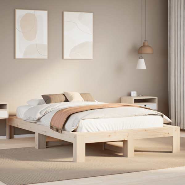Voodiraam, 120 × 190 cm, männipuit — mudel 3308750