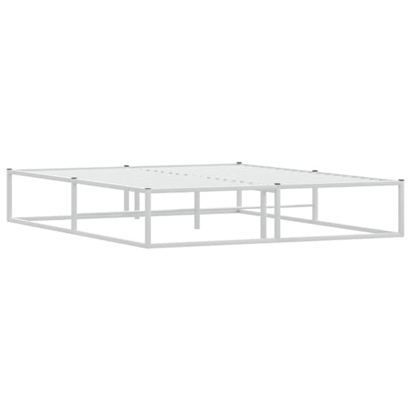 Voodiraam, valge, 160 × 200 cm, metall — mudel 4017426