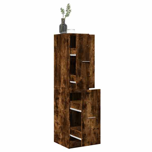 Sahtlitega kapp, suitsutatud tamm, 30 × 41 × 144,5 cm, tehispuit