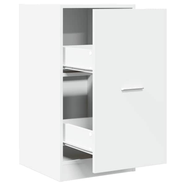 Apteegikapp, valge, 40 × 41 × 77,5 cm, tehispuit