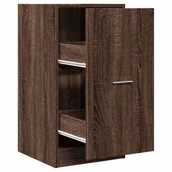 Sahtlitega kapp, pruun tamm, 40 × 41 × 77,5 cm, tehispuit