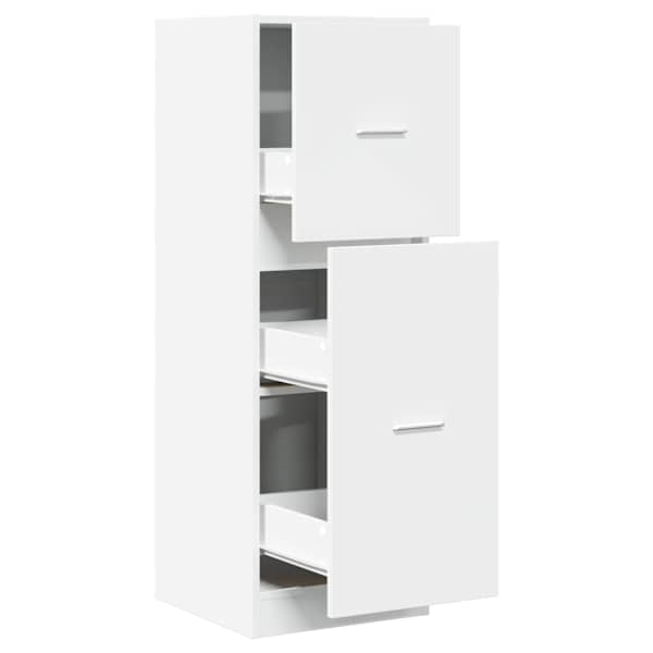 Apteegikapp, valge, 40 × 41 × 118 cm, tehispuit