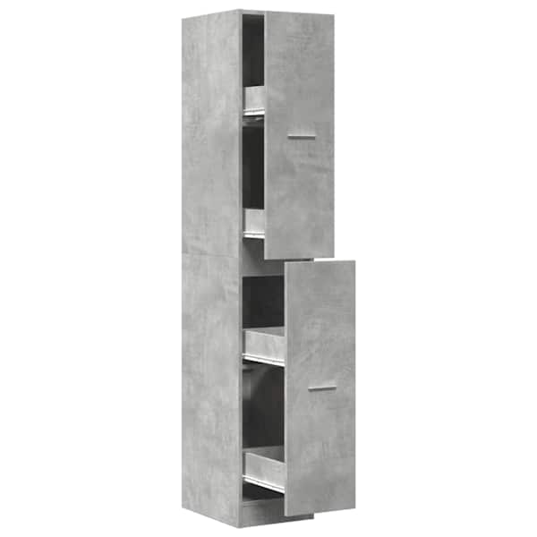 Sahtlitega kapp, betoonhall, 30 × 41 × 174,5 cm, tehispuit