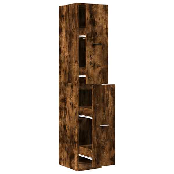 Sahtlitega kapp, suitsutatud tamm, 30 × 41 × 174,5 cm, tehispuit