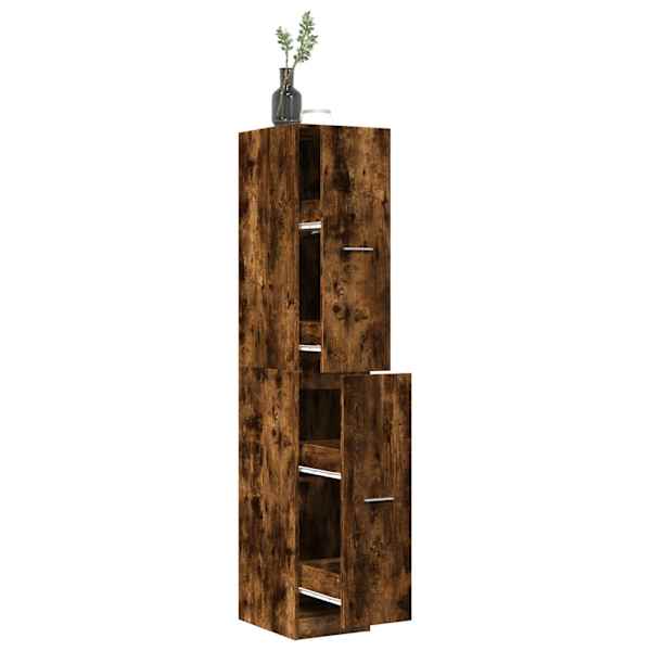 Sahtlitega kapp, suitsutatud tamm, 30 × 41 × 174,5 cm, tehispuit