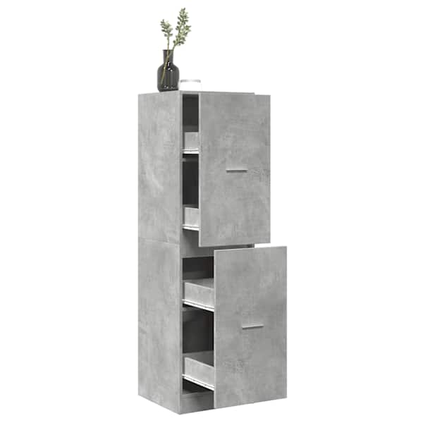 Sahtlitega kapp, betoonhall, 40 × 41 × 144,5 cm, tehispuit