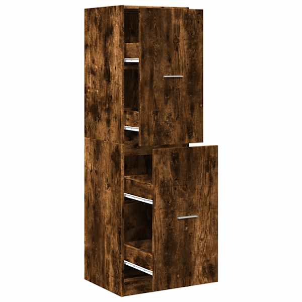 Sahtlitega kapp, suitsutatud tamm, 40 × 41 × 144,5 cm, tehispuit
