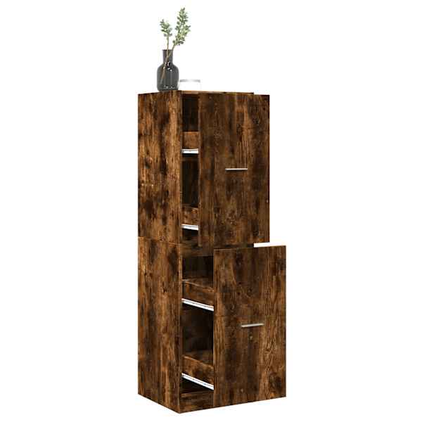 Sahtlitega kapp, suitsutatud tamm, 40 × 41 × 144,5 cm, tehispuit
