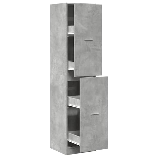 Sahtlitega kapp, betoonhall, 40 × 41 × 174,5 cm, tehispuit