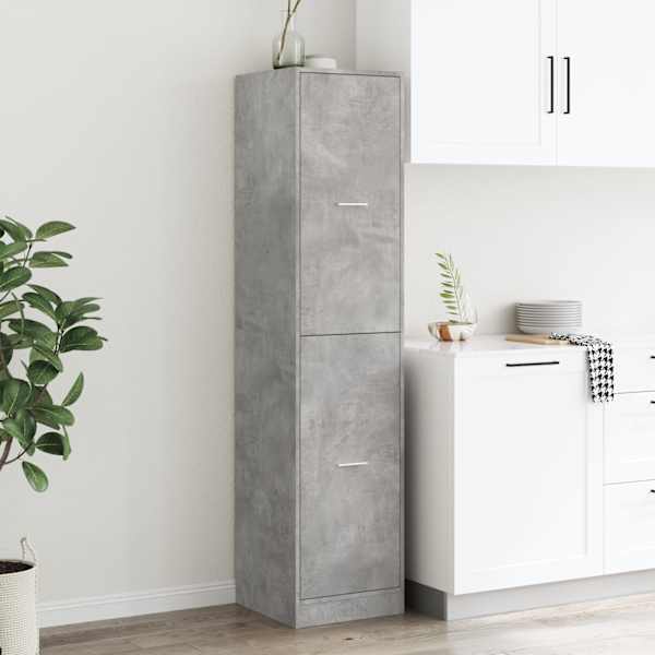 Sahtlitega kapp, betoonhall, 40 × 41 × 174,5 cm, tehispuit