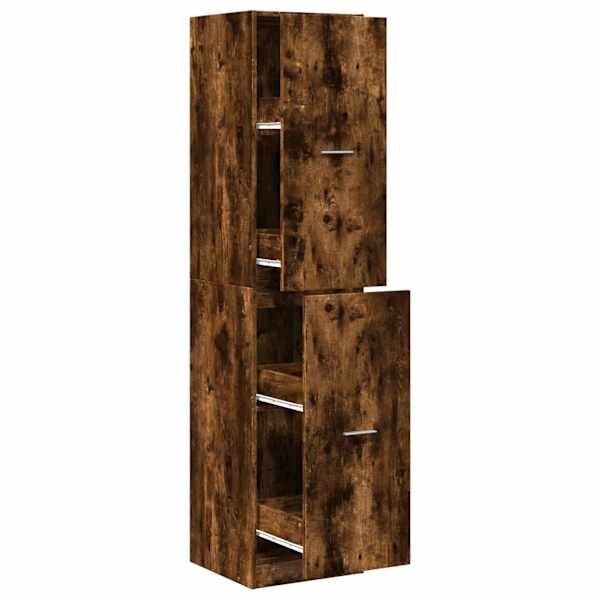 Sahtlitega kapp, suitsutatud tamm, 40 × 41 × 174,5 cm, tehispuit
