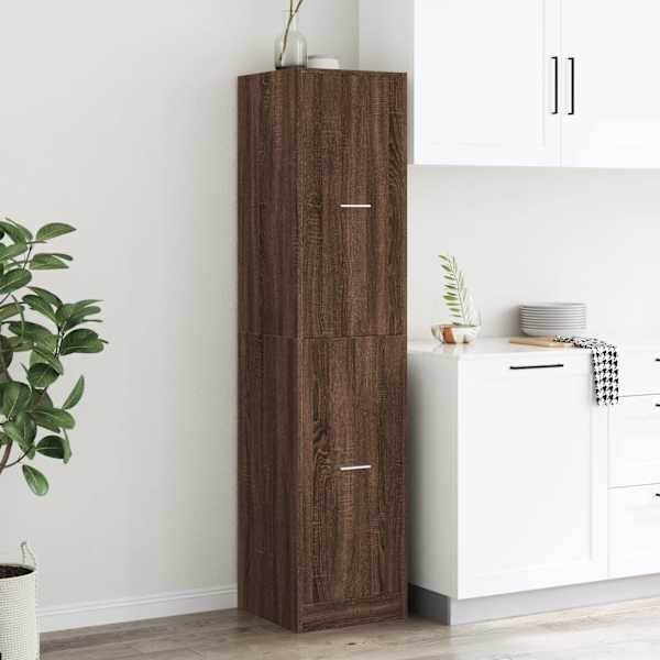 Sahtlitega kapp, pruun tamm, 40 × 41 × 174,5 cm, tehispuit
