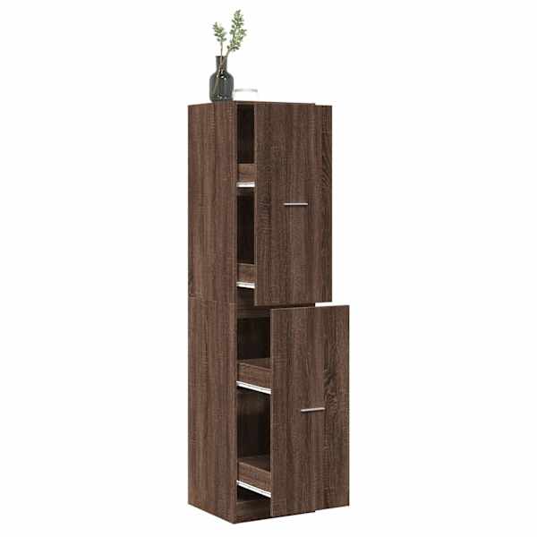 Sahtlitega kapp, pruun tamm, 40 × 41 × 174,5 cm, tehispuit
