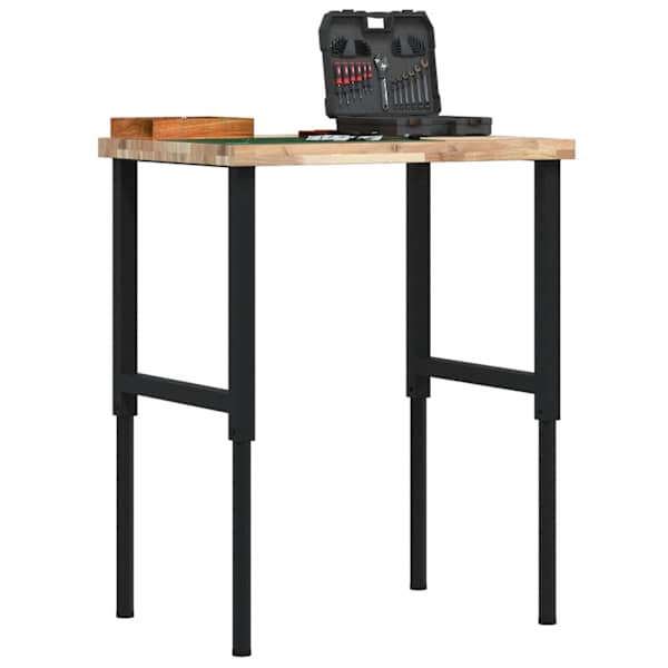 Töölaud, 80 × 60 x (73-99,5) cm, akaatsiapuit, ristkülik
