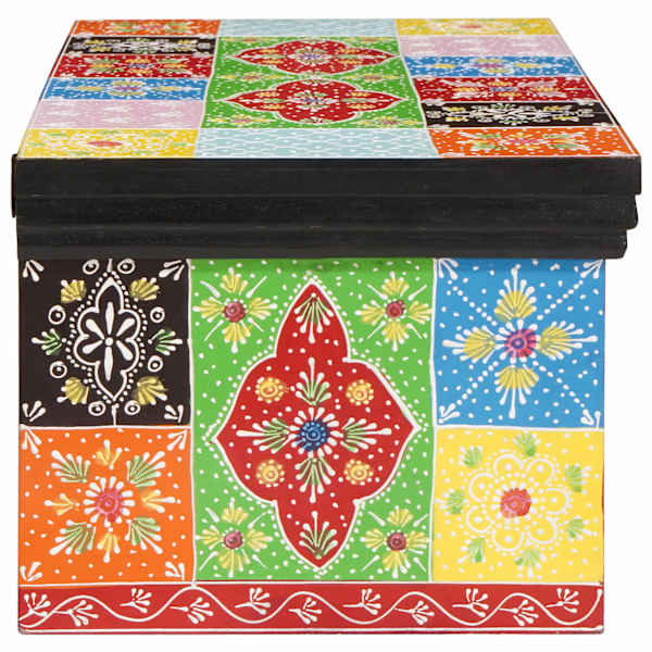 Telerikapp sahtliga Mitmevärviline 60 × 30 × 24 cm Mangopuit