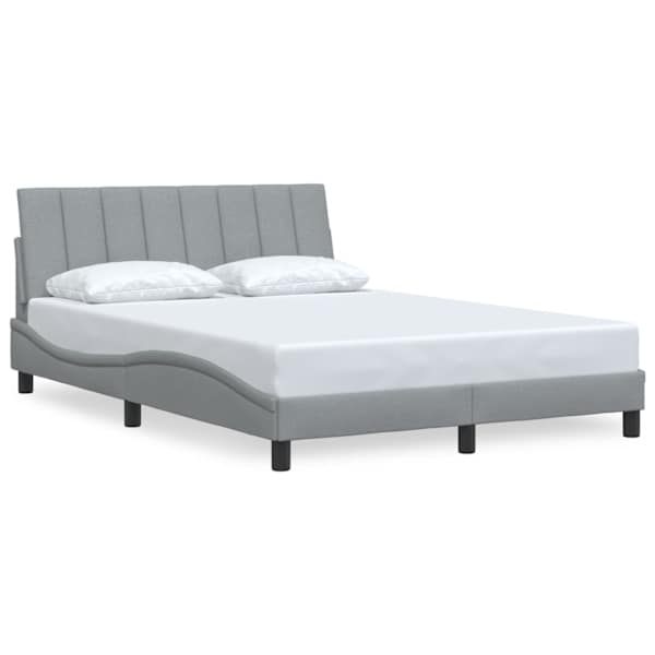 Voodiraam, helehall, 140 × 190 cm, kangas — mudel 3310384