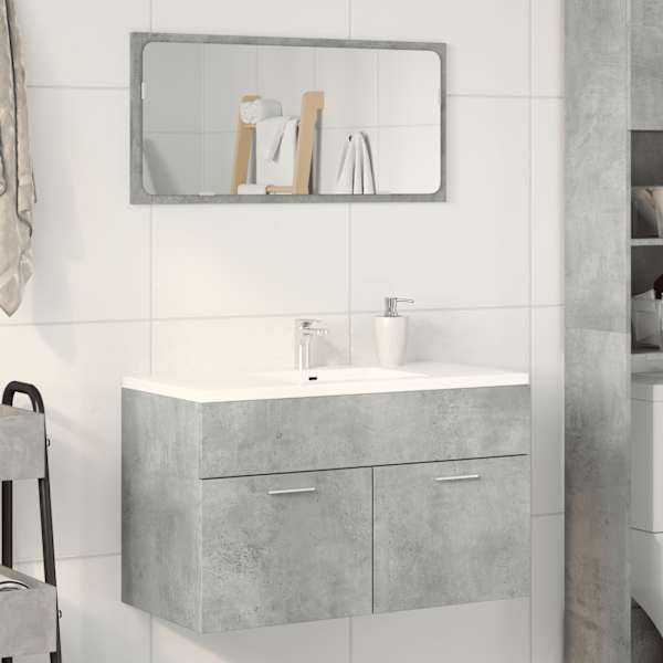 Vannitoa valamukapp betoonhall 90 × 38,5 × 46 cm ehituspuit