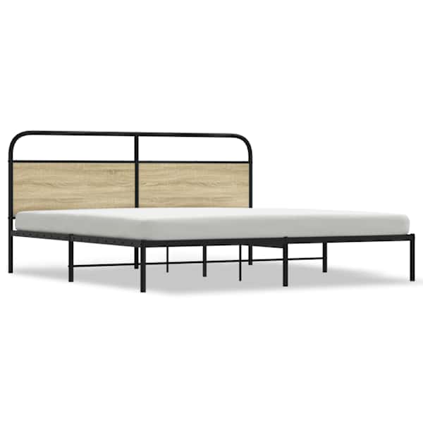 Voodiraam, sonoma tamm, 183 × 213 cm, metall — mudel 3318644