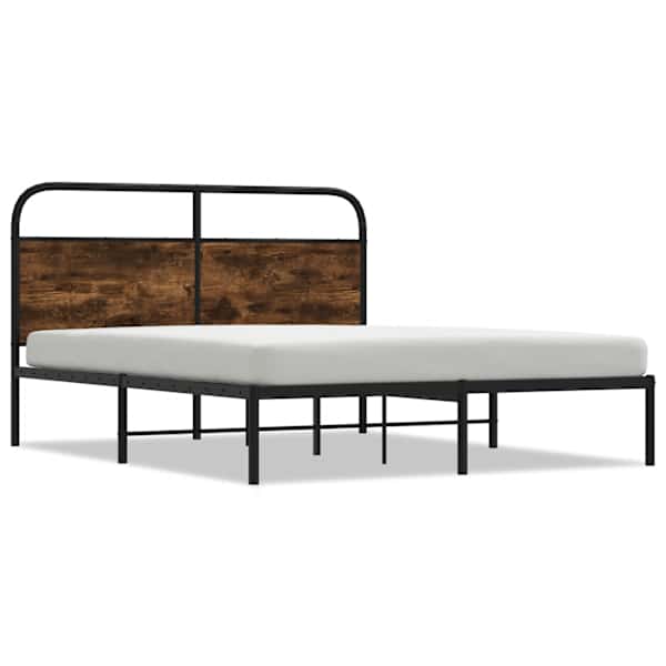 Voodiraam, suitsutatud tamm, 120 × 200 cm — mudel 4100207