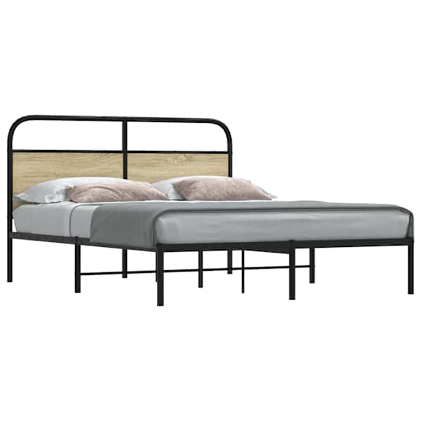 Voodiraam, sonoma tamm, 150 × 200 cm — mudel 4100260
