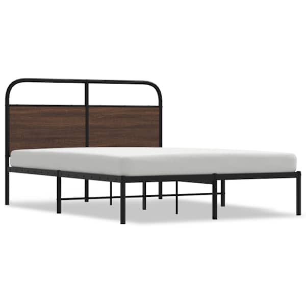 Voodiraam, pruun tamm, 135 × 190 cm — mudel 4100306