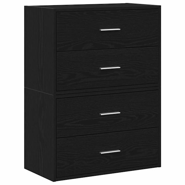 Kapid 4 sahtliga 2 tk, must tamm, 60 × 31 × 40 cm, tehispuit