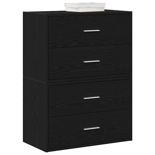 Kapid 4 sahtliga 2 tk, must tamm, 60 × 31 × 40 cm, tehispuit