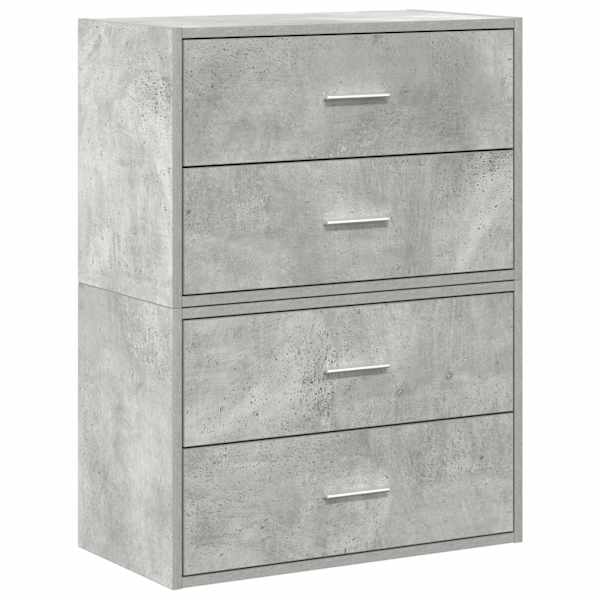 Kapid 4 sahtliga 2 tk, betoonhall, 60 × 31 × 40 cm, tehispuit