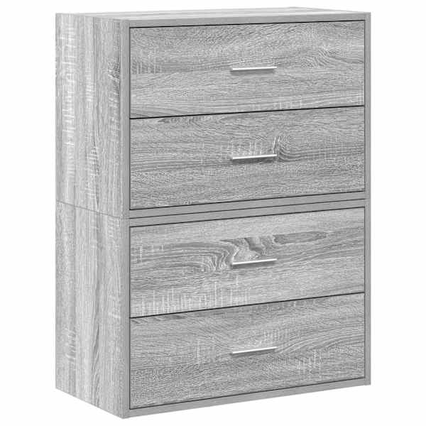 Kapid 4 sahtliga 2 tk, hall Sonoma tamm, 60 × 31 × 40 cm, tehispuit