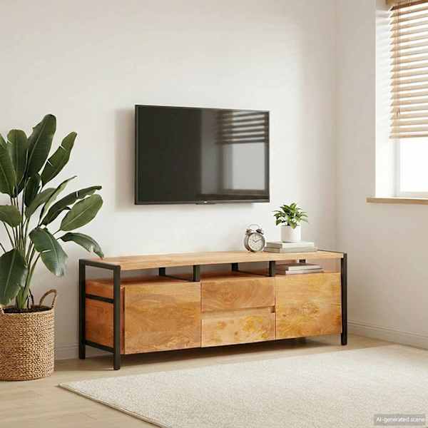 Ladustamiskapid sahtliga Pruun 110 × 30 × 40 cm Tugev mango puu