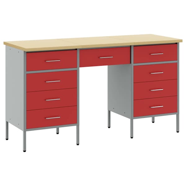 Töökojamööbli komplekt, 3 osa – punane – 3321377