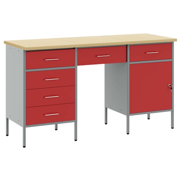 Töökojamööbli komplekt, 3 osa – punane – 3321379