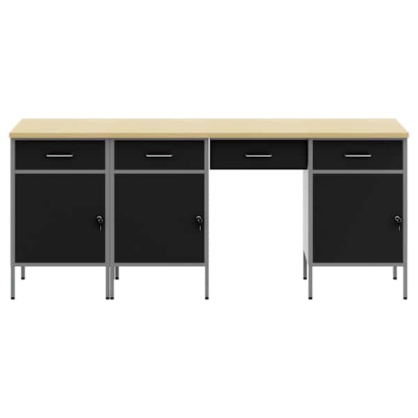 Töökojamööbli komplekt, 4 osa – must – 3321380