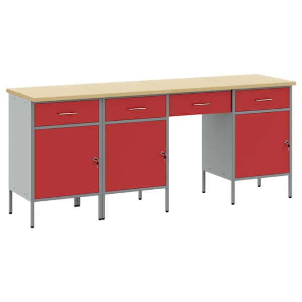 Töökojamööbli komplekt, 4 osa – punane – 3321381