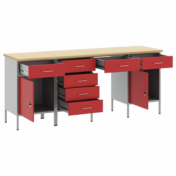 Töökojamööbli komplekt, 4 osa – punane – 3321383