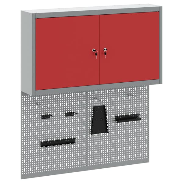 Töökojamööbli komplekt, 3 osa – punane, 100 × 20 × 115 cm – 3321399